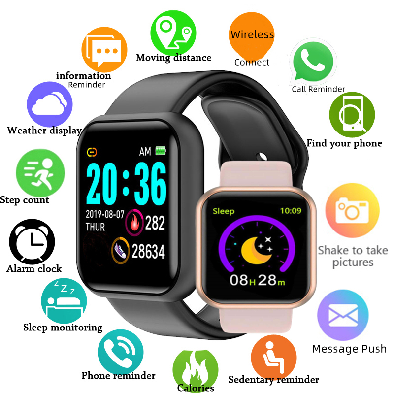 Watch Smart Y68 - ساعة ذكية متعددة الألوان للأطفال صبي