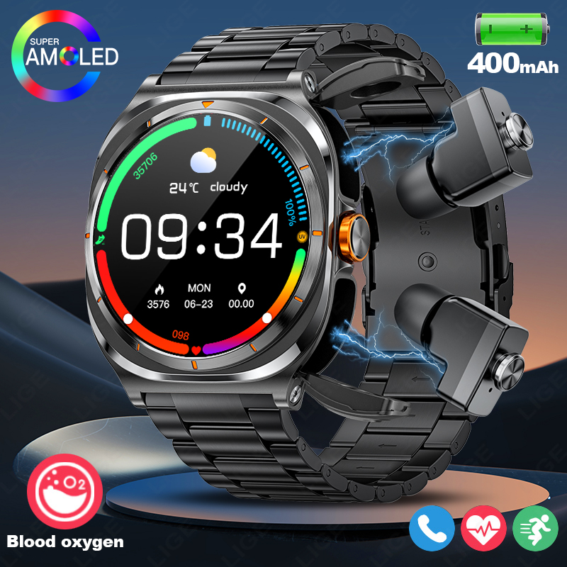 Smartwatch Running Watches For Men - LIGE 2025 ساعة سماعات لاسلكية 2