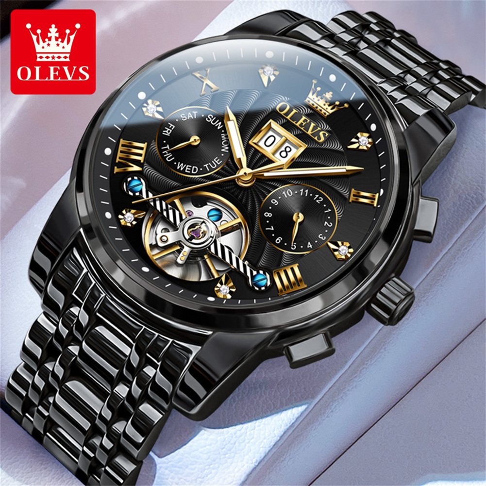 Rolex Watch Daytona - ساعات OLEVS الكلاسيكية للرجال توربيون متعددة
