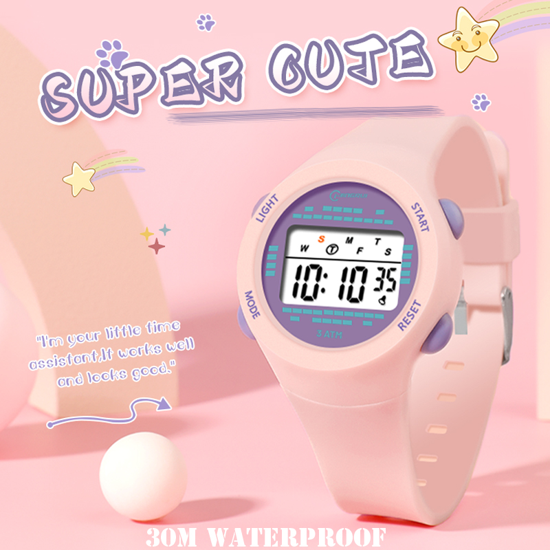 Smartwatch Digital Watches For Kid Boy With Alarm - ساعة إلكترونية مقاومة للماء للأطفال ،