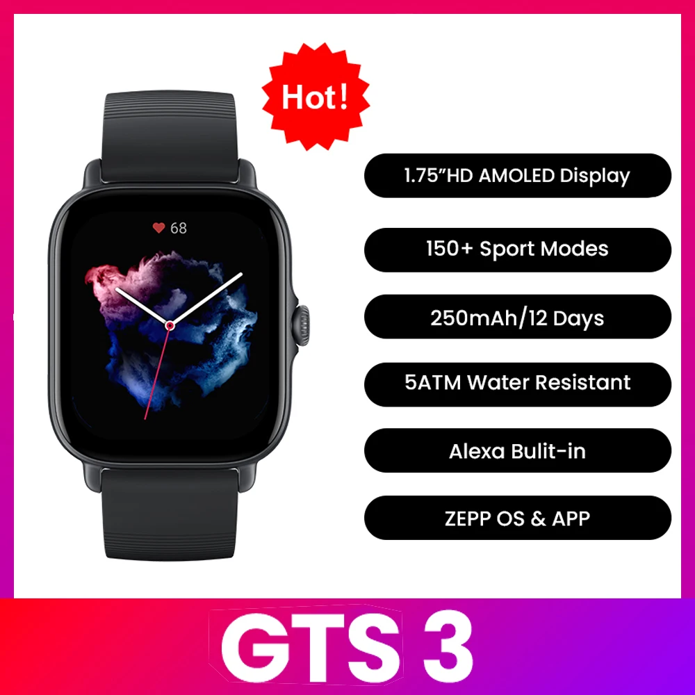 Smartwatch Timex Watches For Men - ساعة ذكية Amazfit GTS 3 مقاومة