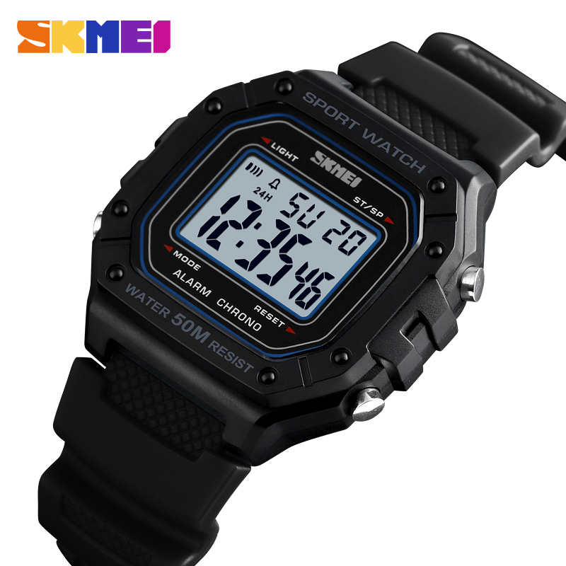 ساعة رقمية Skmei-men ، مقاومة  - مراجعة Tide Watch Surf وسعره