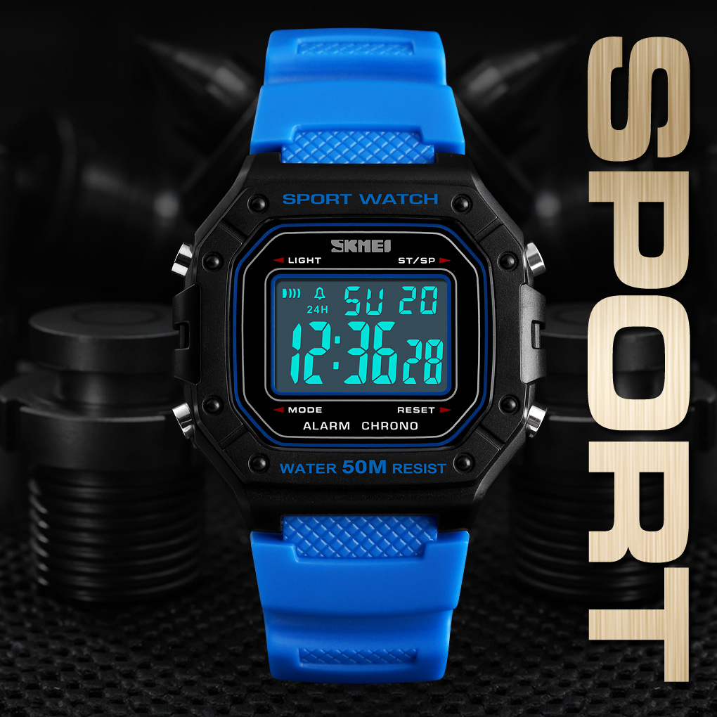 ساعة رقمية Skmei-men ، مقاومة  - مراجعة Tide Watch Surf وسعره