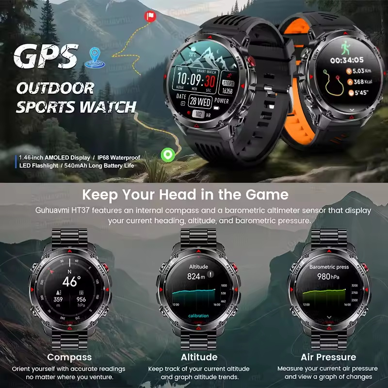 2025New T-Rex 3 نظام تحديد الم - مراجعة Smartwatch Running Watches For Men وسعره