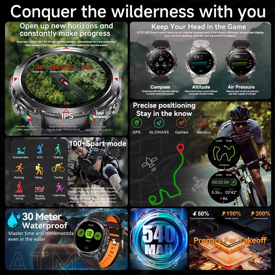 2025New T-Rex 3 نظام تحديد الم - مراجعة Smartwatch Running Watches For Men وسعره