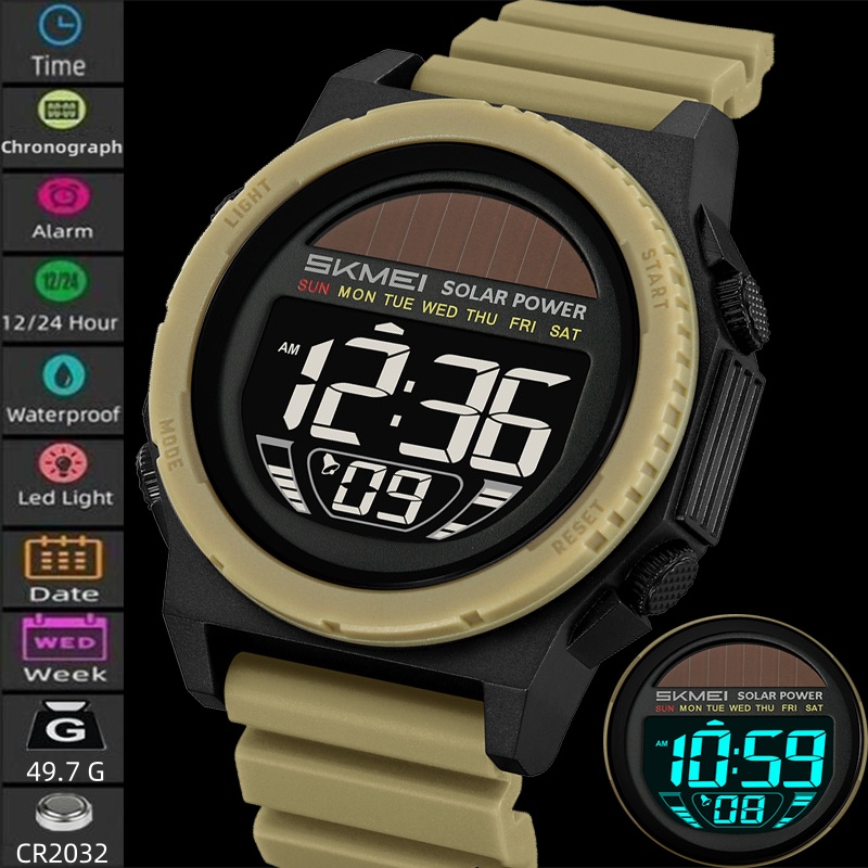 Skmei الطاقة الشمسية الساعات ا - مراجعة Tide Watch Surf وسعره