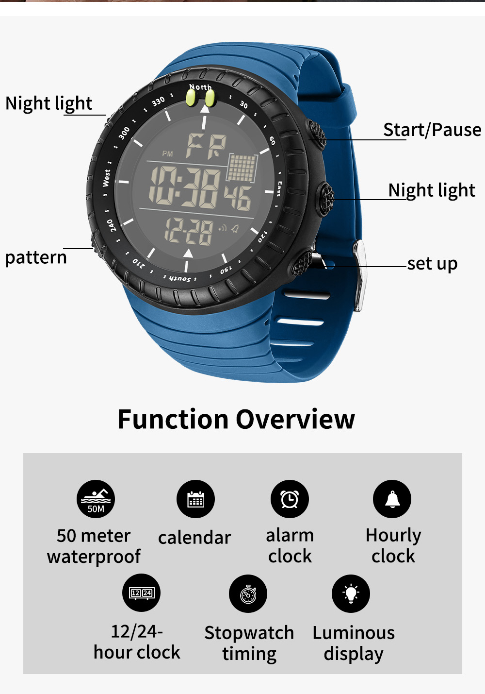 ساعة إلكترونية رجالية جديدة من - مراجعة Tide Watch Surf وسعره