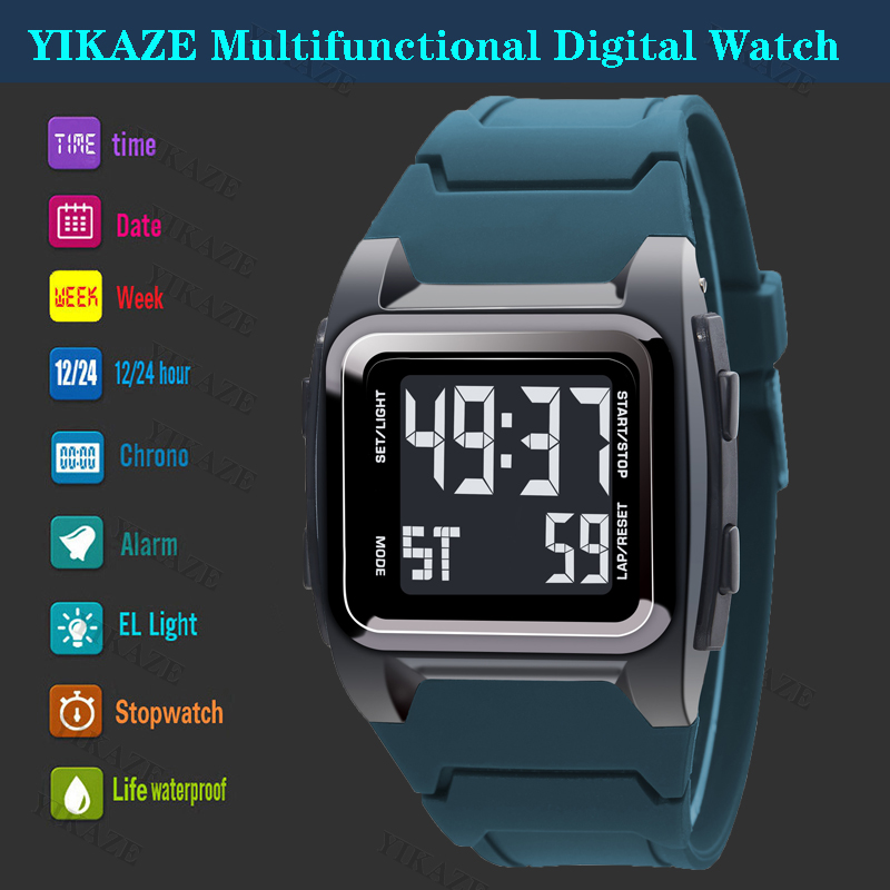 YIKAZE-ساعة رقمية للرجال متعدد - مراجعة Tide Watch Surf وسعره