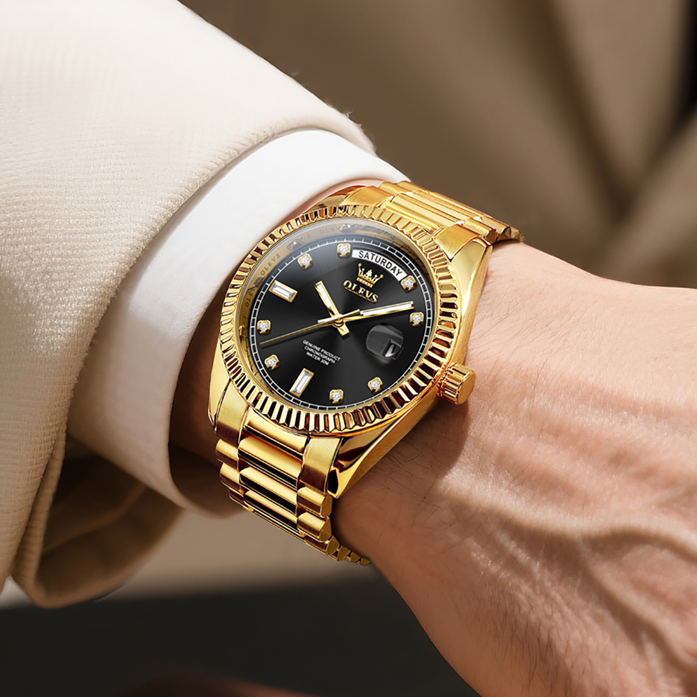 ساعة OLEVS للرجال ميكانيكية أو - مراجعة Rolex Watch Datejust وسعره