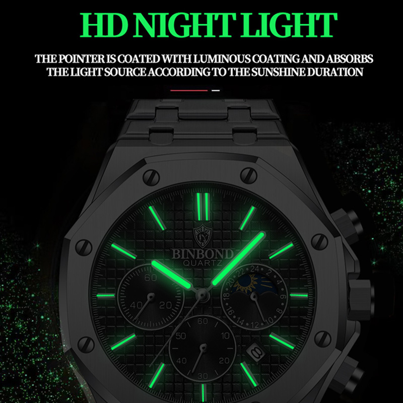 BINBOND جودة الرجال ووتش الفاخ - مراجعة Rolex Watch Daytona وسعره