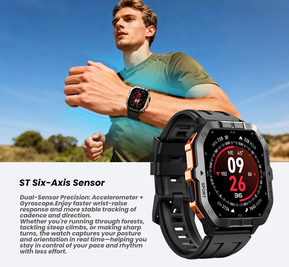ساعة ذكية LEADOYS GPS متينة بن - مراجعة Smartwatch Rugged Watches For Men وسعره