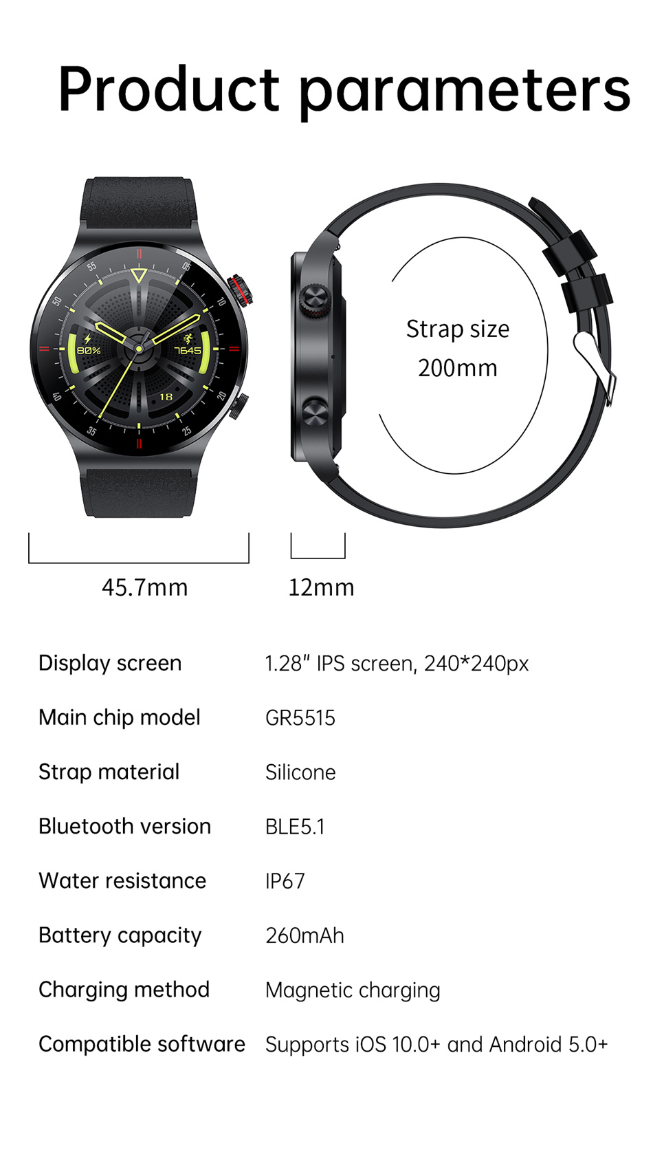 2025 هدية ساعة ذكية للرجال 1.2 - مراجعة Smartwatch Rugged Watches For Men وسعره