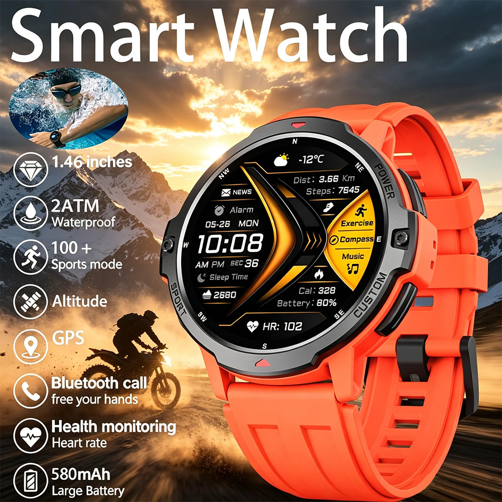 ساعة ذكية عسكرية جديدة بجيروسك - مراجعة Smartwatch Timex Watches For Men وسعره