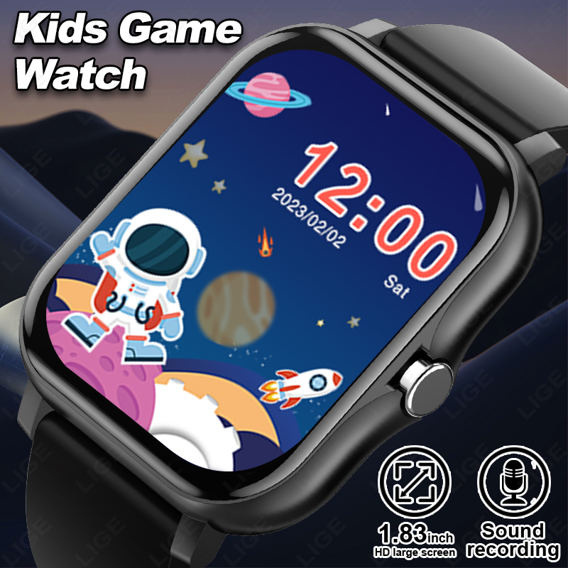 LIGE 2025 Audiobook الأطفال Sm - مراجعة Smartwatch Digital Watches For Kid Boy With Alarm وسعره