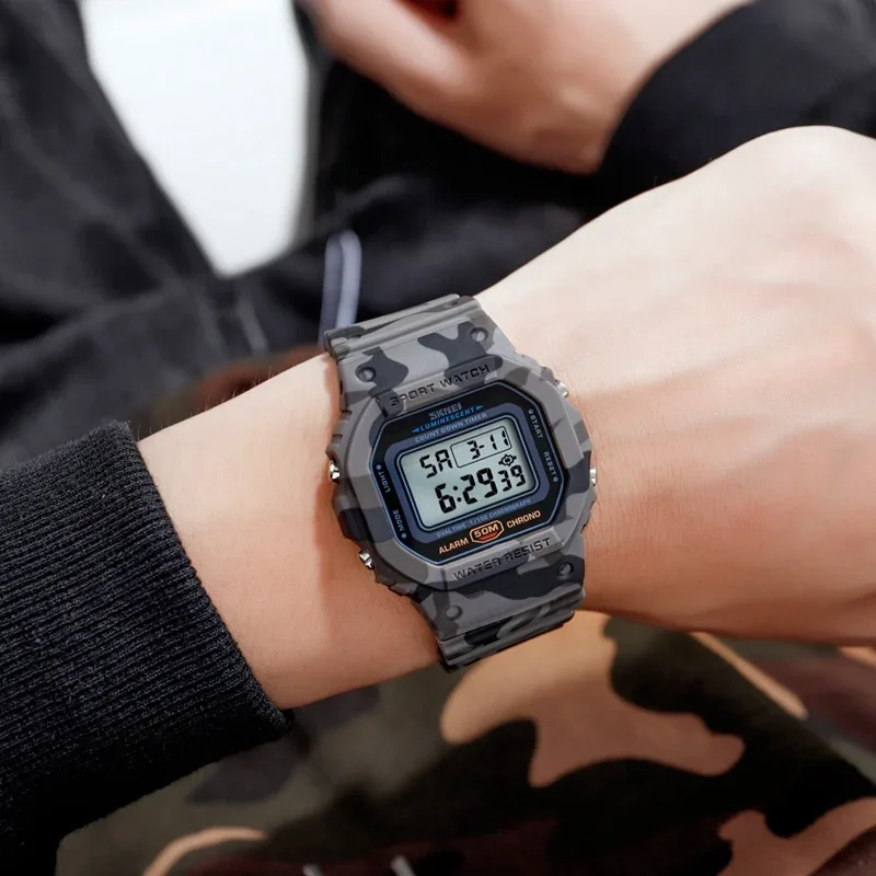 SKMEI 1628 ساعات رجالية رقمية  - مراجعة Tide Watch Surf وسعره