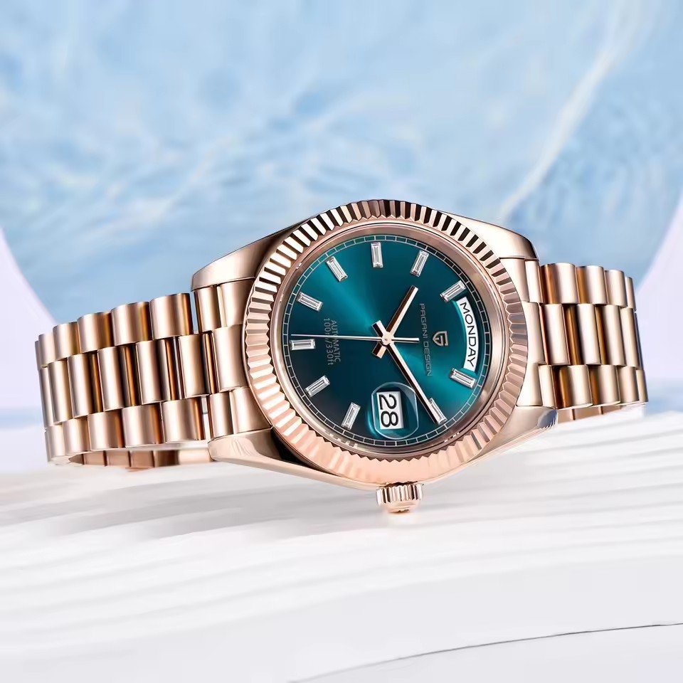 PAGANI تصميم جديد لون الذهب ال - مراجعة Rolex Watch Datejust وسعره