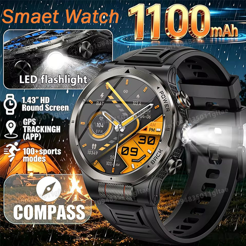 ساعة ذكية عسكرية جديدة لعام 20 - مراجعة Smartwatch Running Watches For Men وسعره