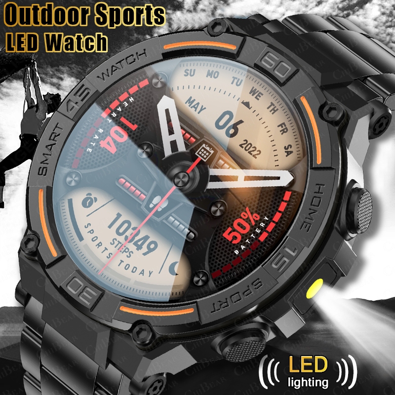 ساعة ذكية عسكرية متينة للاستخد - مراجعة Smartwatch Rugged Watches For Men وسعره