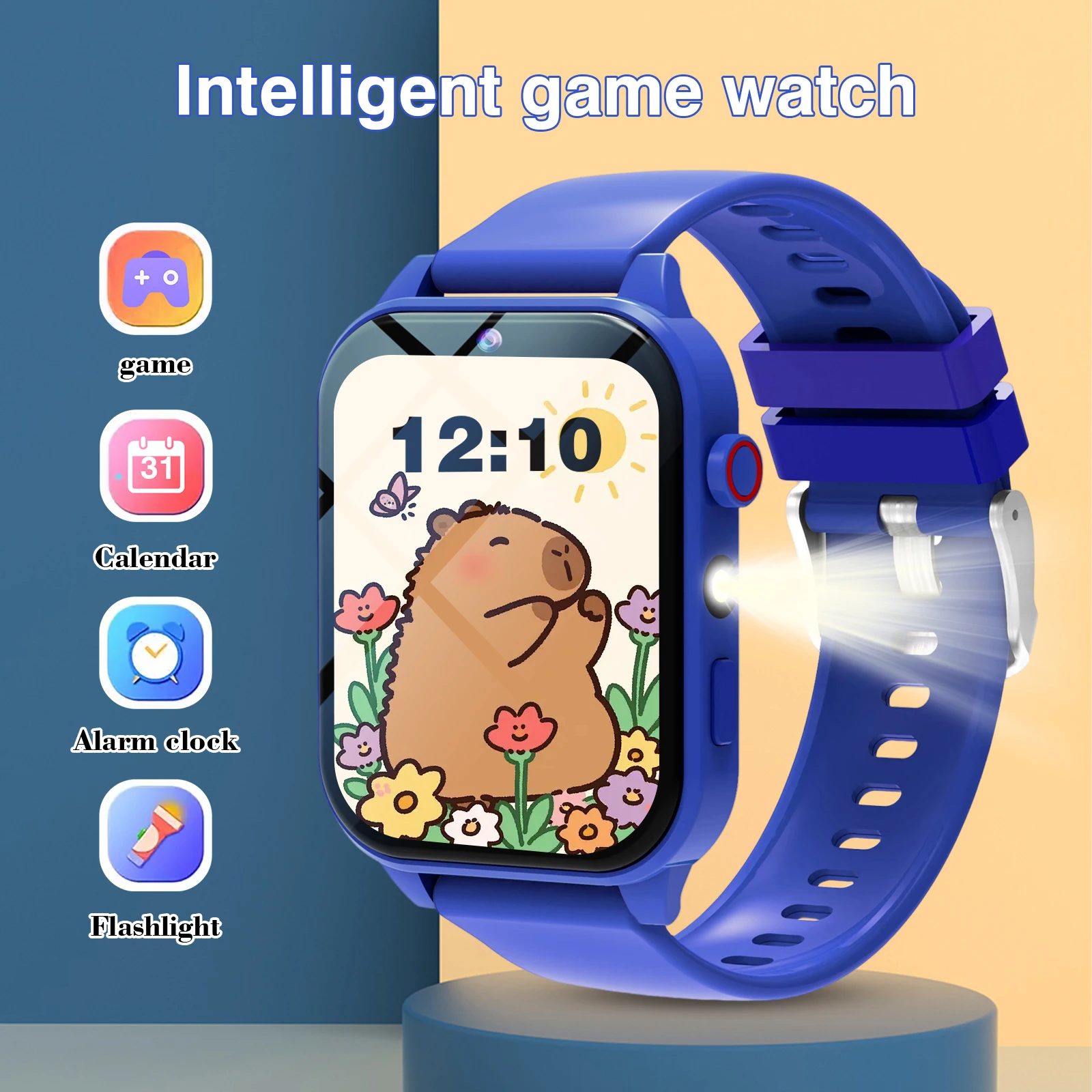 ساعة ذكية للأطفال 18 لعبة كامي - مراجعة Smartwatch Digital Watches For Kid Boy With Alarm وسعره