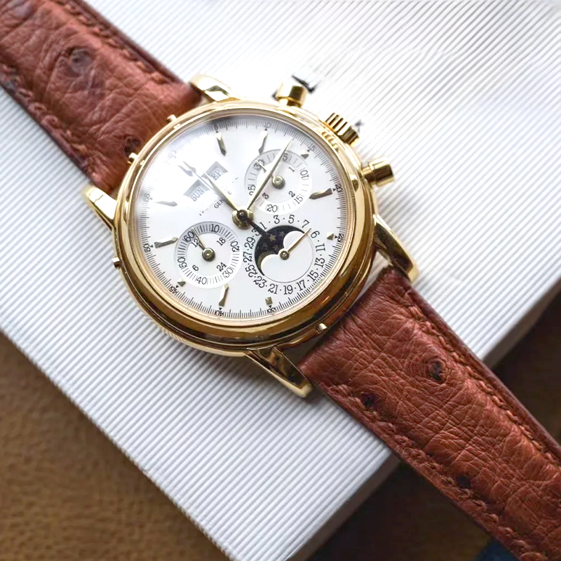 حزام ساعة من الجلد بنمط جلد ال - مراجعة Patek Philippe Watch Calatrava وسعره