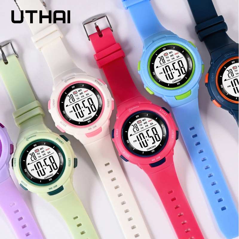 UTHAI CE49 ساعات أطفال موضة مض - مراجعة Smartwatch Digital Watches For Kid Boy With Alarm وسعره