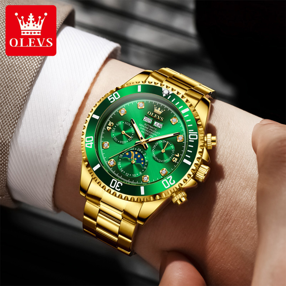 OLEVS 6729 ساعة أوتوماتيكية رج - مراجعة Rolex Watch Datejust وسعره