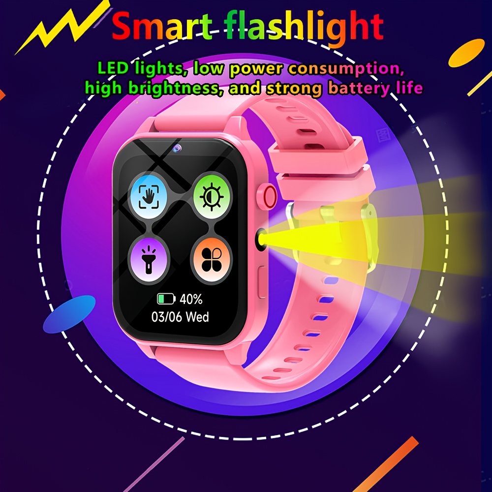 ساعة ذكية للأطفال، ألعاب ألغاز - مراجعة Smartwatch Digital Watches For Kid Boy With Alarm وسعره